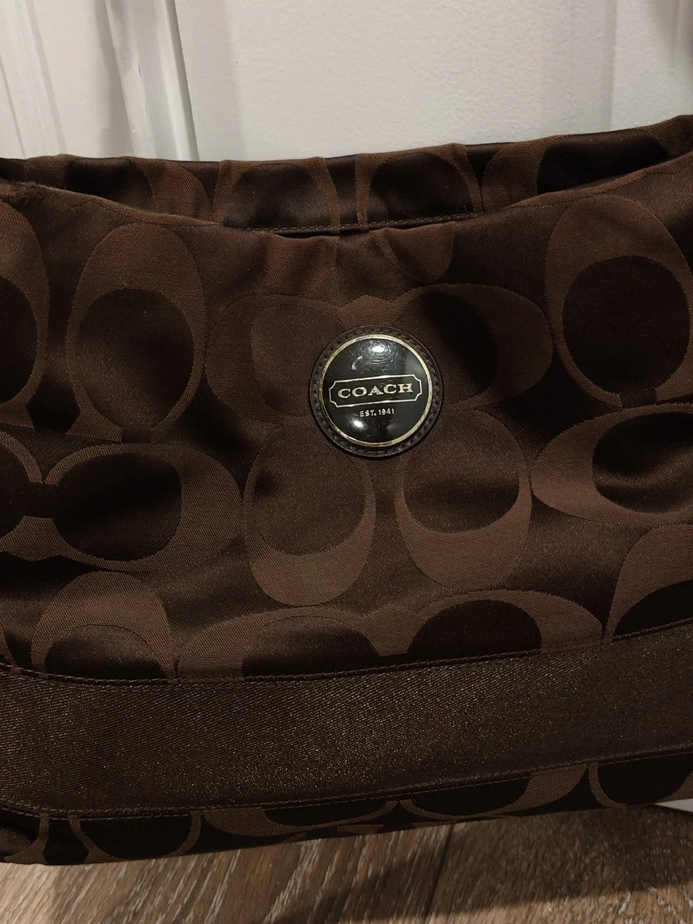 Coach Brown Signature F18038 Crossbody Bag